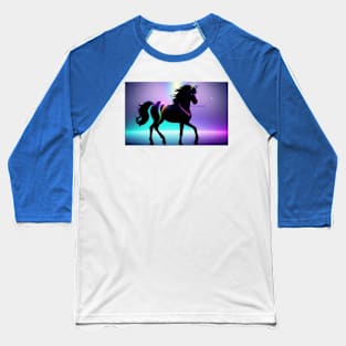 Black unicorn Baseball T-Shirt